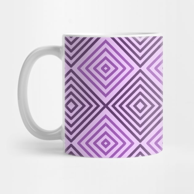 Purple Illusion Geometric Patterns by SemDesigns